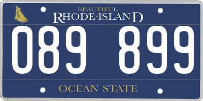 RI license plate 089899