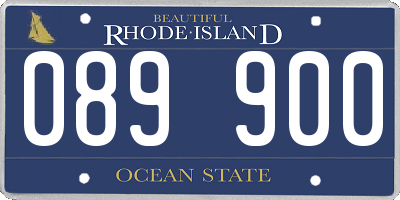 RI license plate 089900