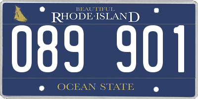 RI license plate 089901