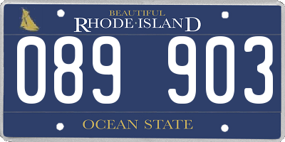 RI license plate 089903