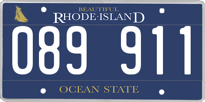 RI license plate 089911