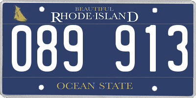 RI license plate 089913