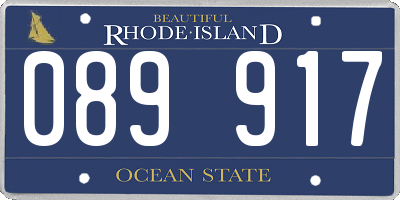 RI license plate 089917