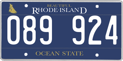 RI license plate 089924