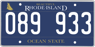 RI license plate 089933