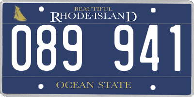 RI license plate 089941