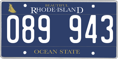 RI license plate 089943