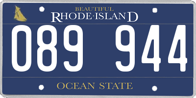 RI license plate 089944