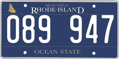 RI license plate 089947