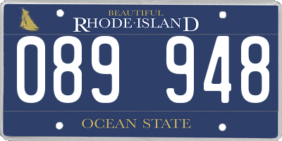 RI license plate 089948