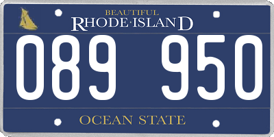RI license plate 089950