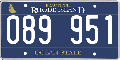 RI license plate 089951