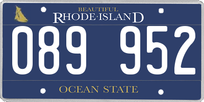 RI license plate 089952