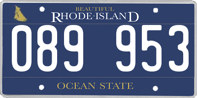 RI license plate 089953