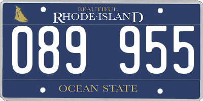RI license plate 089955