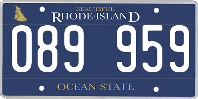 RI license plate 089959