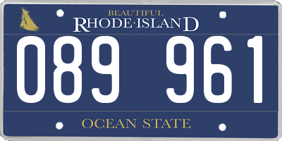 RI license plate 089961