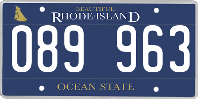 RI license plate 089963