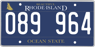 RI license plate 089964
