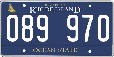 RI license plate 089970