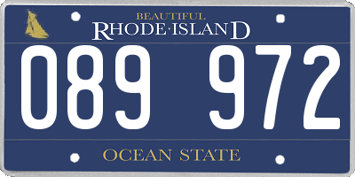 RI license plate 089972