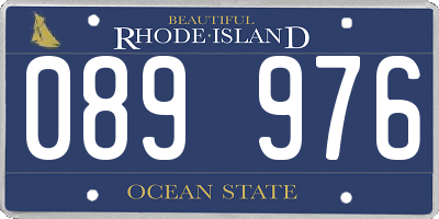 RI license plate 089976
