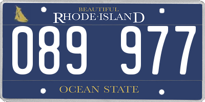 RI license plate 089977