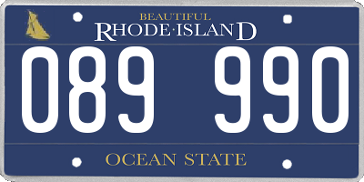 RI license plate 089990