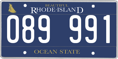 RI license plate 089991
