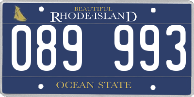 RI license plate 089993