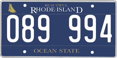 RI license plate 089994