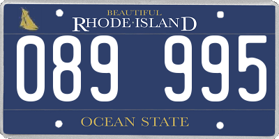 RI license plate 089995