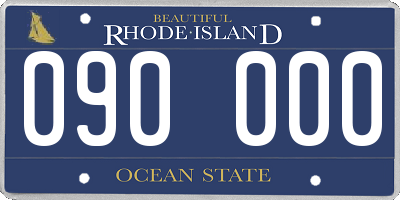RI license plate 090000
