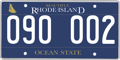 RI license plate 090002