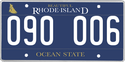 RI license plate 090006