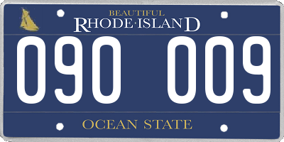 RI license plate 090009