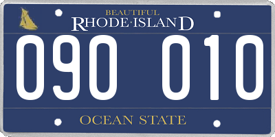 RI license plate 090010