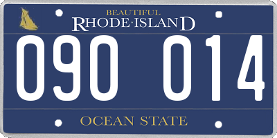 RI license plate 090014