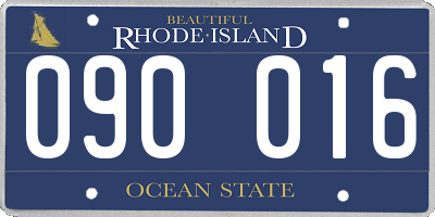 RI license plate 090016
