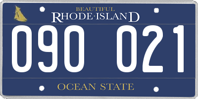 RI license plate 090021