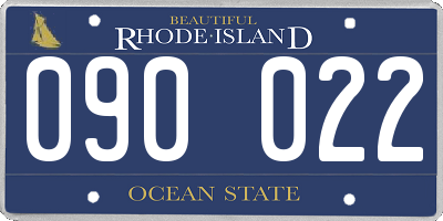 RI license plate 090022