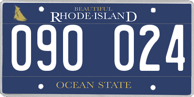 RI license plate 090024