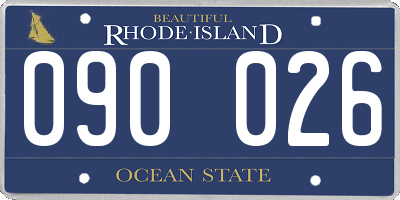 RI license plate 090026