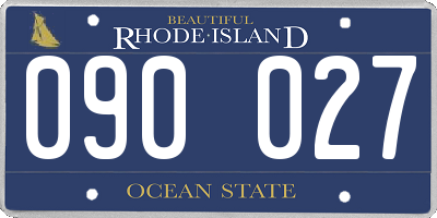 RI license plate 090027