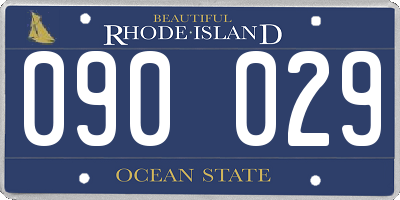 RI license plate 090029