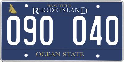 RI license plate 090040