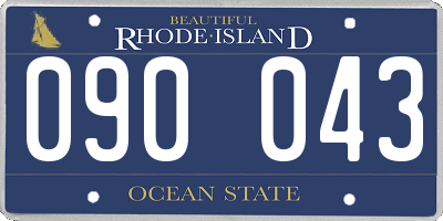 RI license plate 090043