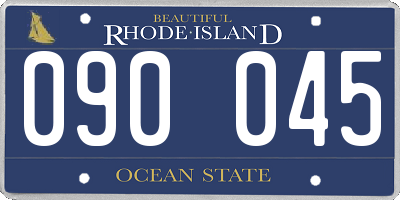 RI license plate 090045