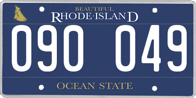 RI license plate 090049