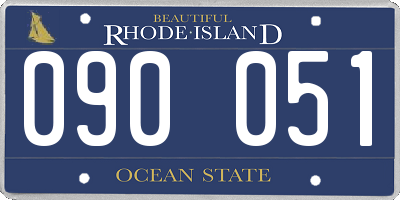 RI license plate 090051